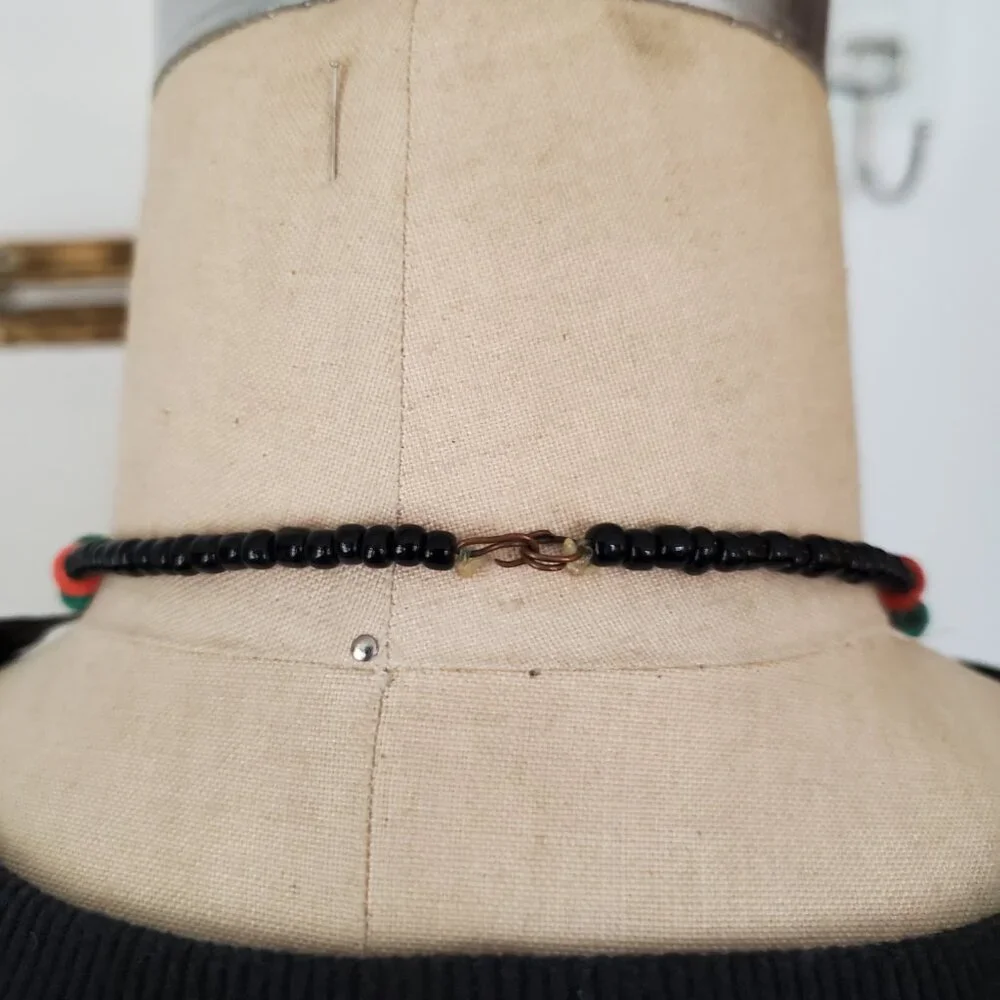 Vintage Moroccan Berber Bead and Charm Statement Necklace - Picture 4 of 7